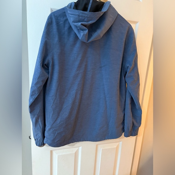 Faherty men’s navy surf stripe zip jacket size medium with hood - Picture 6 of 14
